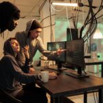 Custom vs template websites: the case for tailored development. internet technology security specialists team fixing computer system cyberattack